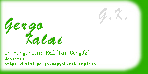 gergo kalai business card